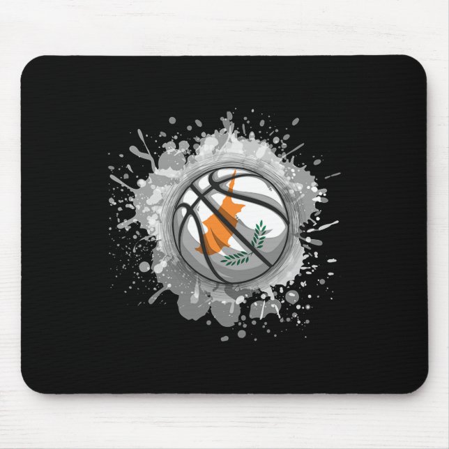 Sketll With Cyprus Flag  Mouse Pad (Front)