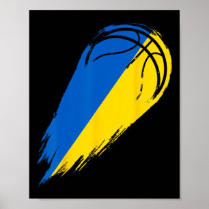 Sketll With Flag Of Patriotic Ukraine Poster