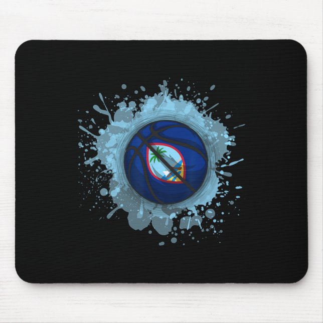 Sketll With Guam Flag  Mouse Pad (Front)