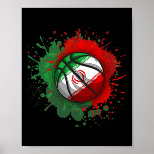Sketll With Iran Flag  Poster