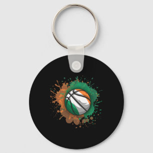 Sketll With Ireland Flag Key Ring
