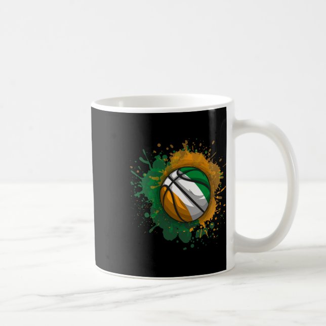 Sketll With Ivory Coast Flag  Coffee Mug (Right)