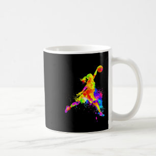Sketll Women Girls Colorful Tie Dye Sport Player B Coffee Mug