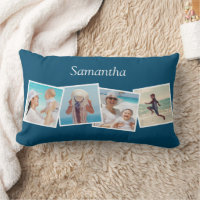 Skewed 4 Photo Collage Personalised Custom Colour