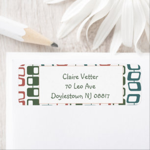 Skewed Rectangles Label Return Address Label
