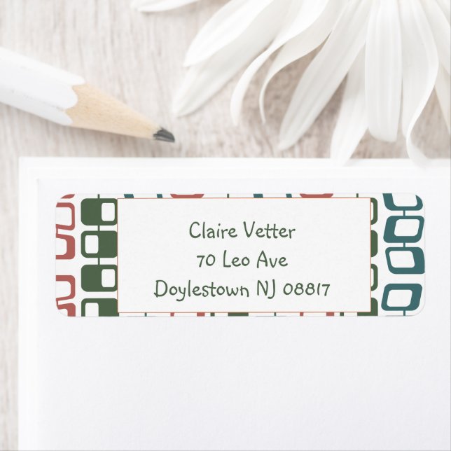 Skewed Rectangles Label Return Address Label (Insitu)