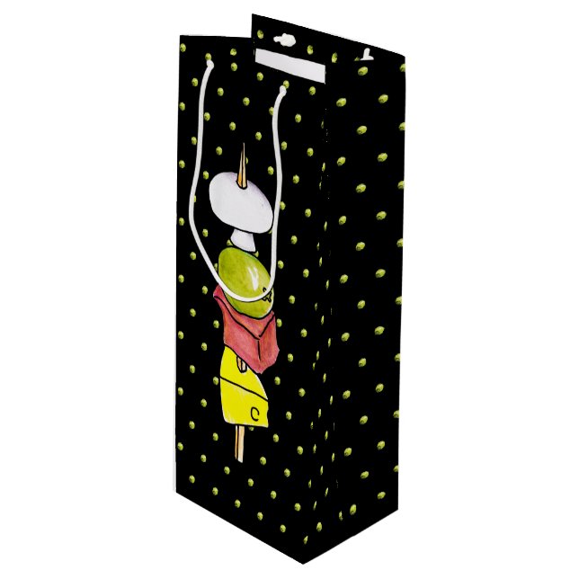 Skewer Wine Gift Bag (Front Angled)