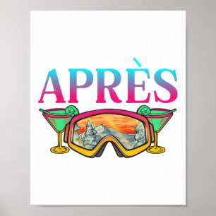Ski 90s 80s Skiing Outfit Après Retro Skiing  Poster