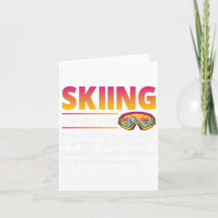 Ski 90s 80s Skiing Outfit Retro Skiing Definiton Card