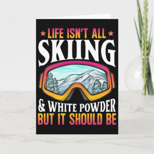 Ski 90s 80s Skiing Outfit Retro Skiing White Powde Card