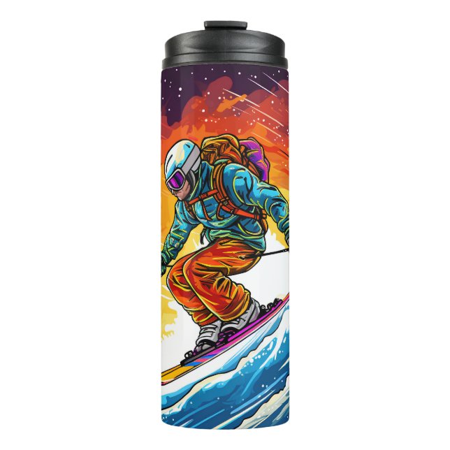 Ski Action Thermal Tumbler (Front)