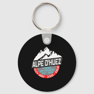 Ski Alpe D'huez T Shirt France Skiing Paradise Key Ring