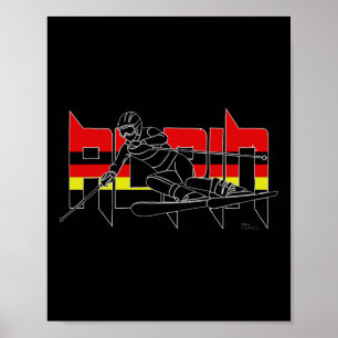 Ski Alpine Winter Sport Snow Downhill Slalom Germa Poster