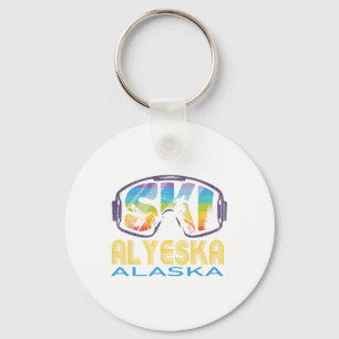 Ski Alyeska Alaska Skiing Vacation  Key Ring