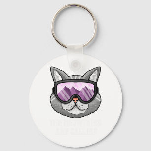 Ski And Snowboarding Mountain Lover Design Snowboa Key Ring