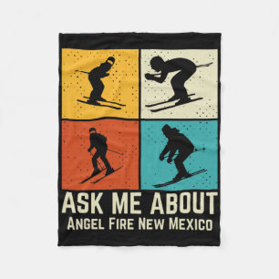 Ski Angel Fire New Mexico Mountain Skiing T Men An Fleece Blanket