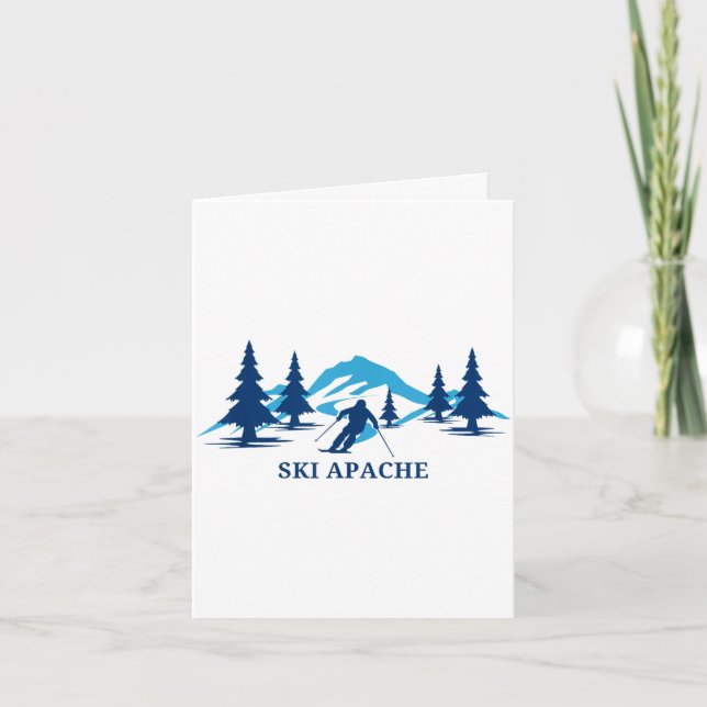 Ski apache new mexico ski resort skiing skier  card (Front)