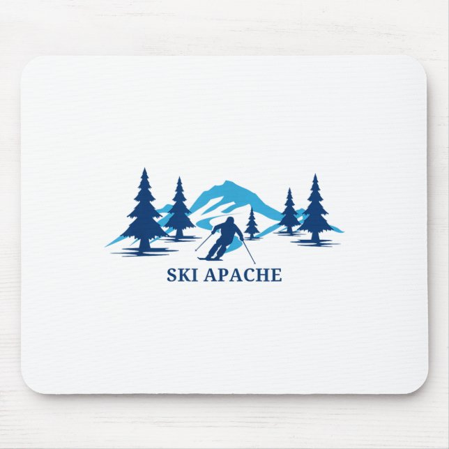 Ski apache new mexico ski resort skiing skier  mouse pad (Front)