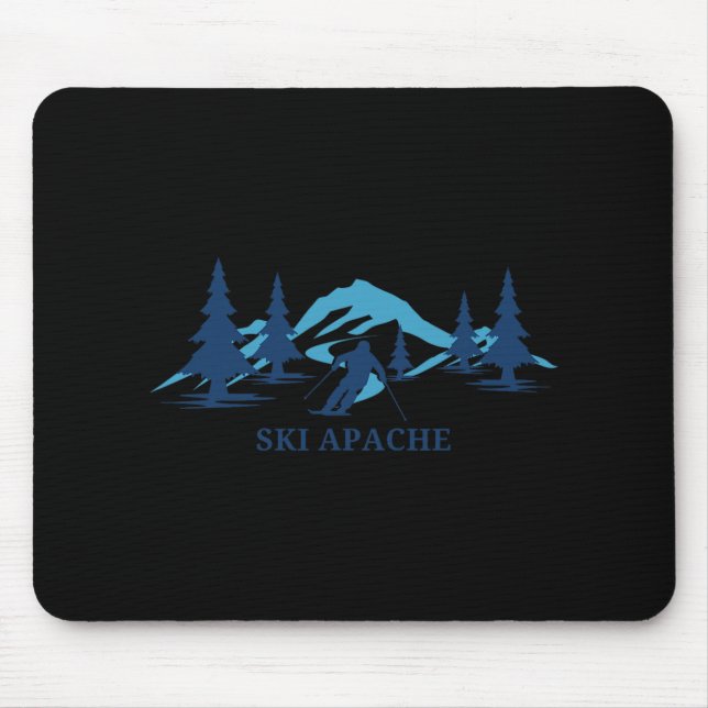 Ski Apache New Mexico Ski Resort Skiing Skier  Mouse Pad (Front)