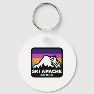 Ski Apache New Mexico Skiing Snowboarding Family T Key Ring