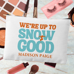 Ski Après Winter Bachelorette Party Turquoise  Accessory Pouch