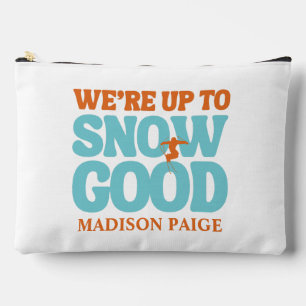 Ski Après Winter Bachelorette Party Turquoise Accessory Pouch