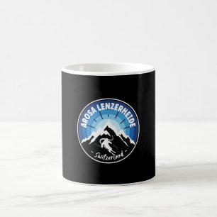 Ski Arosa Lenzerheide Switzerland Blue Coffee Mug