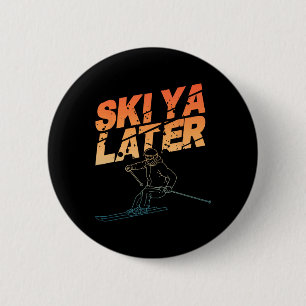 Ski Art For Men Women Snowboard Skiing Winter Snow 6 Cm Round Badge