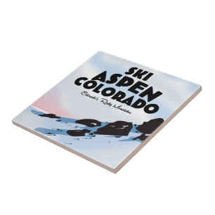 Ski Aspen Colorado Ceramic Tile