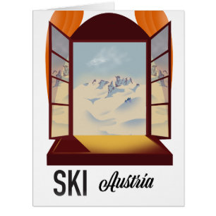 Ski Austria window travel poster.