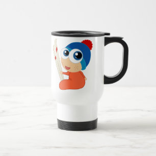 Ski Baby Cartoon Travel Mug