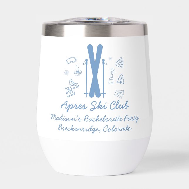 Ski Bachelorette Last Toast On The Slopes (Front)