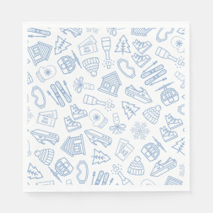 Ski Bachelorette Last Toast On The Slopes Napkin