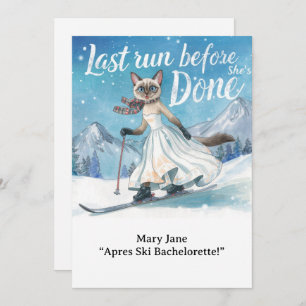 Ski Bachelorette Weekend Bride on the Slopes Invitation