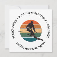 Ski Beaver Creek, Colorado - Man Skier, Black Text