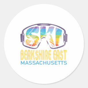 Ski Berkshire East Machusetts Skiing Vacation Classic Round Sticker
