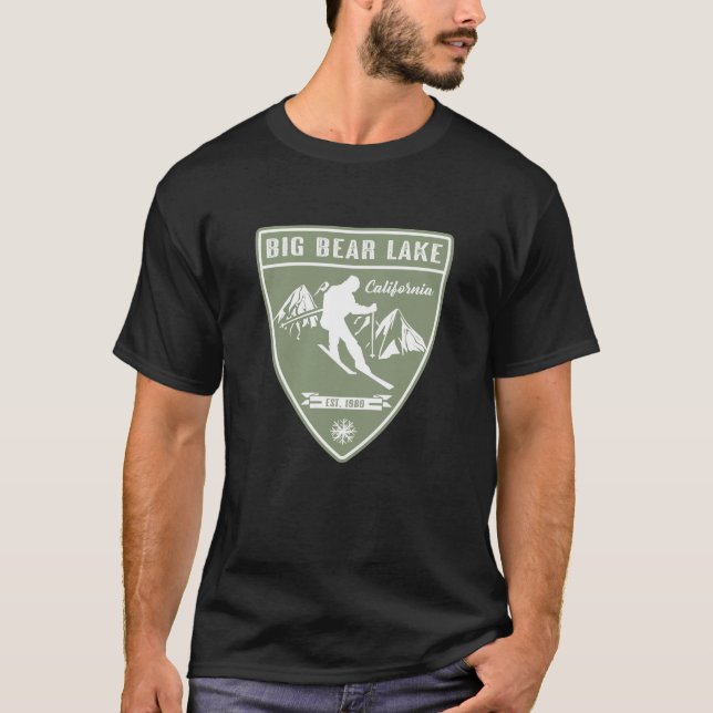 Ski Big Bear Lake California T-Shirt (Front)
