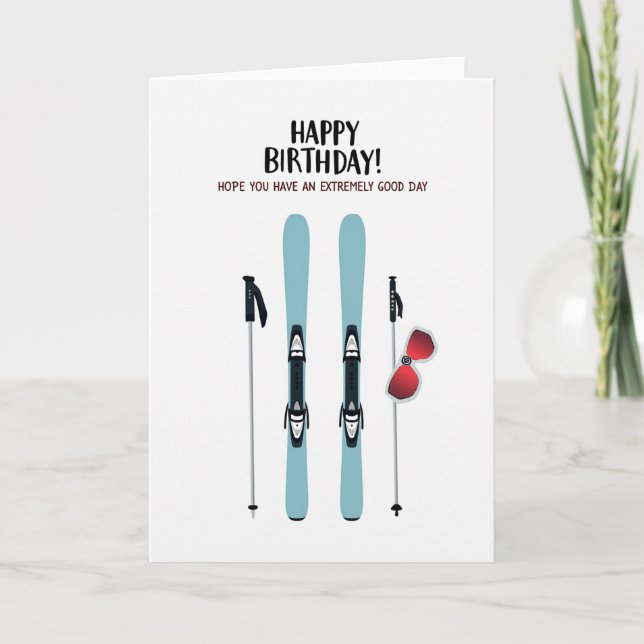 Ski Birthday Card (Front)