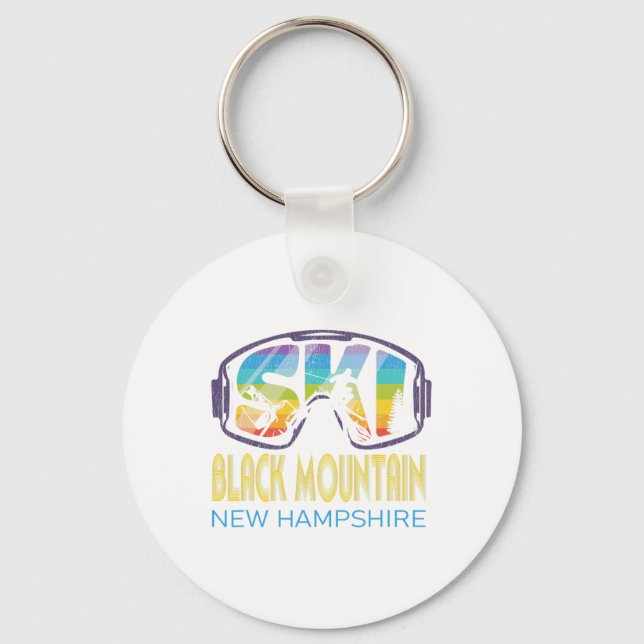Ski Black Mountain New Hampshire Skiing Vacation  Key Ring (Front)