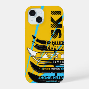 Ski Blade Orange Blue iPhone Case