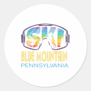 Ski Blue Mountain Pennsylvania Skiing Vacation Classic Round Sticker