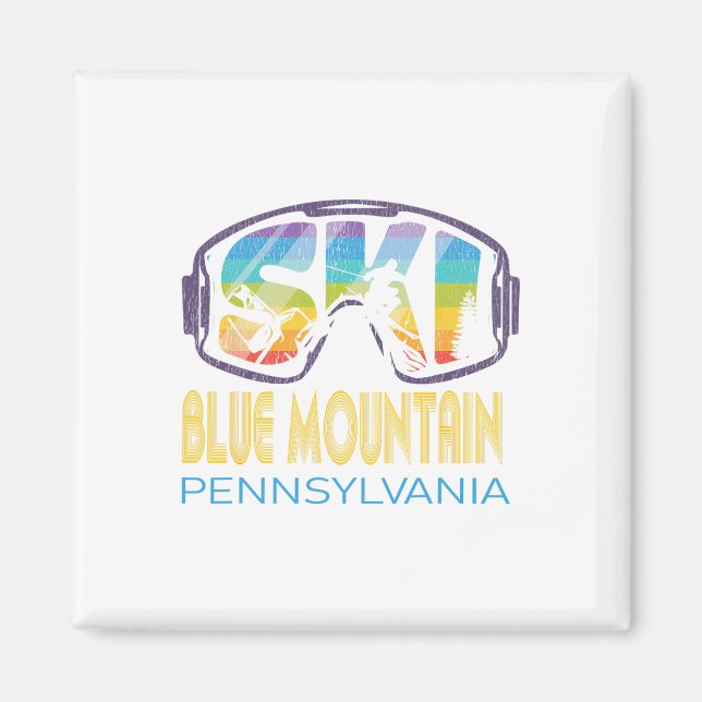 Ski Blue Mountain Pennsylvania Skiing Vacation  Magnet (Front)