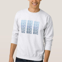 ski blue text sport mens