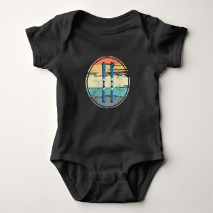 Ski Boards Vintage Baby Bodysuit