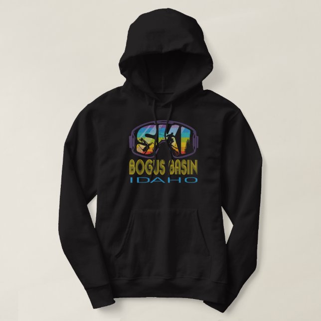 Ski Bogus Basin Idaho Skiing Vacation Hoodie (Design Front)