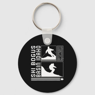 Ski Bogus Sin Idaho Skiing Skier Winter Snowboard Key Ring
