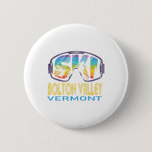 Ski Bolton Valley Vermont Skiing Vacation  6 Cm Round Badge