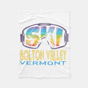Ski Bolton Valley Vermont Skiing Vacation  Fleece Blanket