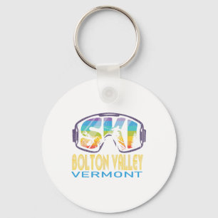 Ski Bolton Valley Vermont Skiing Vacation Key Ring