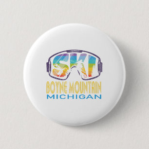 Ski Boyne Mountain Michigan Skiing Vacation 6 Cm Round Badge